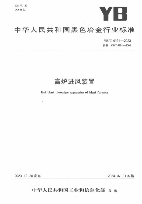 Industry Standards for Hot Blast Blowpipe Apparatu